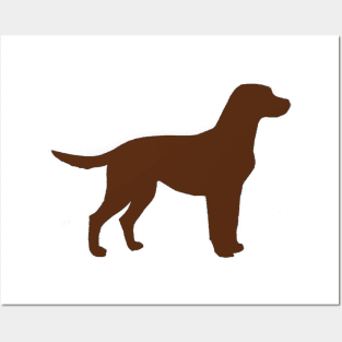 Labrador Retriever Chocolate silhouette Posters and Art